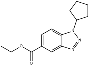 Ethyl 1-cyclopentyl-1,2,3-benzotriazole-5-carboxylate,1845706-36-6,结构式