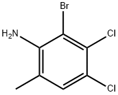 2-溴-3,4-二氯-6-甲基苯胺, 1845713-75-8, 结构式