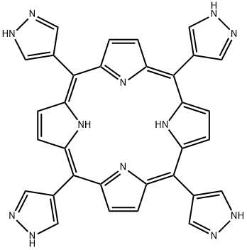 21H,23H-Porphine,5,10,15,20-tetra-1H-pyrazol-4-yl- 化学構造式