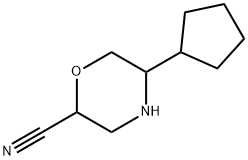 2-Morpholinecarbonitrile, 5-cyclopentyl- Structure