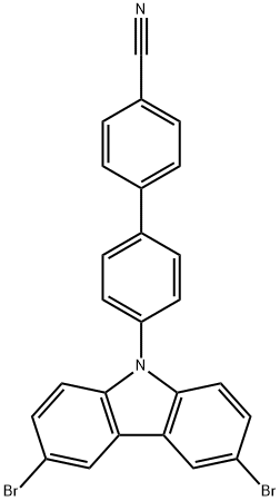 [1,1'-Biphenyl]-4-carbonitrile, 4'-(3,6-dibromo-9H-carbazol-9-yl)- Struktur