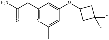2-Pyridineacetamide, 4-[(3,3-difluorocyclobutyl)oxy]-6-methyl- Structure