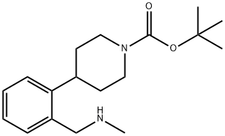 tert-butyl 4-(2-((methylamino)methyl)phenyl)piperidine-1-carboxylate Structure