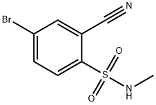 4-溴-2-氰基-N-甲基-苯磺酰胺 结构式