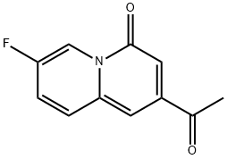 2-乙酰基-7-氟-4H-喹诺酮-4-酮 结构式