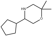 Morpholine, 5-cyclopentyl-2,2-dimethyl-,1855358-93-8,结构式