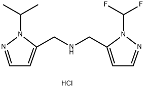 1-[1-(difluoromethyl)-1H-pyrazol-5-yl]-N-[(1-isopropyl-1H-pyrazol-5-yl)methyl]methanamine Structure