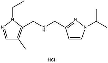 1-(1-ethyl-4-methyl-1H-pyrazol-5-yl)-N-[(1-isopropyl-1H-pyrazol-3-yl)methyl]methanamine 结构式