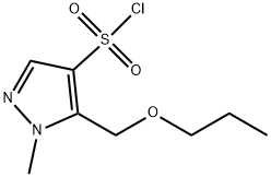 1-methyl-5-(propoxymethyl)-1H-pyrazole-4-sulfonyl chloride 结构式