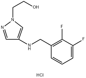 2-{4-[(2,3-difluorobenzyl)amino]-1H-pyrazol-1-yl}ethanol 结构式
