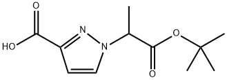 1-(2-tert-butoxy-1-methyl-2-oxoethyl)-1H-pyrazole-3-carboxylic acid Structure