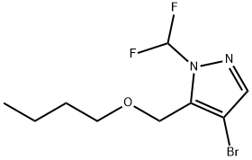 4-bromo-5-(butoxymethyl)-1-(difluoromethyl)-1H-pyrazole 结构式