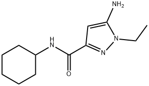 5-amino-N-cyclohexyl-1-ethyl-1H-pyrazole-3-carboxamide Structure