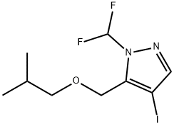 1-(difluoromethyl)-4-iodo-5-(isobutoxymethyl)-1H-pyrazole,1856023-94-3,结构式