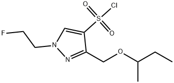 3-(sec-butoxymethyl)-1-(2-fluoroethyl)-1H-pyrazole-4-sulfonyl chloride Structure
