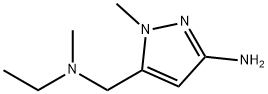 5-{[ethyl(methyl)amino]methyl}-1-methyl-1H-pyrazol-3-amine 结构式