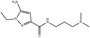 5-amino-N-[3-(dimethylamino)propyl]-1-ethyl-1H-pyrazole-3-carboxamide 结构式