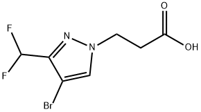 3-[4-bromo-3-(difluoromethyl)-1H-pyrazol-1-yl]propanoic acid Structure