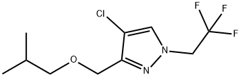 4-chloro-3-(isobutoxymethyl)-1-(2,2,2-trifluoroethyl)-1H-pyrazole 结构式
