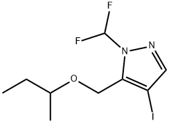 5-(sec-butoxymethyl)-1-(difluoromethyl)-4-iodo-1H-pyrazole Structure