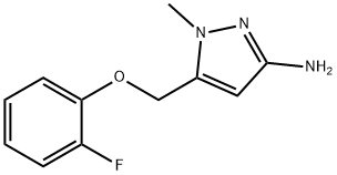 5-[(2-fluorophenoxy)methyl]-1-methyl-1H-pyrazol-3-amine 结构式