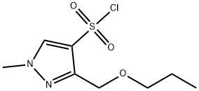 1-methyl-3-(propoxymethyl)-1H-pyrazole-4-sulfonyl chloride Structure