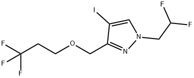 1-(2,2-difluoroethyl)-4-iodo-3-[(3,3,3-trifluoropropoxy)methyl]-1H-pyrazole Structure