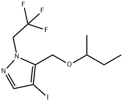 5-(sec-butoxymethyl)-4-iodo-1-(2,2,2-trifluoroethyl)-1H-pyrazole,1856088-67-9,结构式