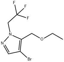 4-bromo-5-(ethoxymethyl)-1-(2,2,2-trifluoroethyl)-1H-pyrazole Structure