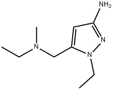 1-ethyl-5-{[ethyl(methyl)amino]methyl}-1H-pyrazol-3-amine 结构式