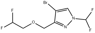 4-bromo-3-[(2,2-difluoroethoxy)methyl]-1-(difluoromethyl)-1H-pyrazole 结构式