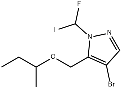 4-bromo-5-(sec-butoxymethyl)-1-(difluoromethyl)-1H-pyrazole Structure