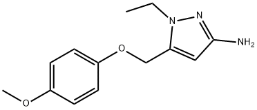 1-ethyl-5-[(4-methoxyphenoxy)methyl]-1H-pyrazol-3-amine Structure