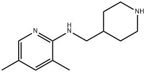 2-Pyridinamine, 3,5-dimethyl-N-(4-piperidinylmethyl)- 结构式