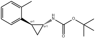 tert-butyl (trans-2-(o-tolyl)cyclopropyl)carbamate 结构式