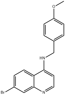 7-Bromo-N-[(4-methoxyphenyl)methyl]quinolin-4-amine 结构式