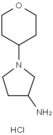 1-(四氢-2H-吡喃-4-基)吡咯烷-3-胺二盐酸盐 结构式