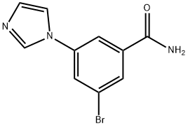 3-Bromo-5-(imidazol-1-yl)benzamide 结构式
