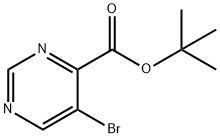 4-Pyrimidinecarboxylic acid, 5-bromo-, 1,1-dimethylethyl ester 结构式