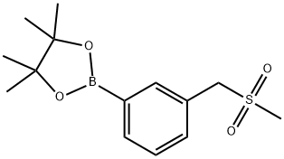 4,4,5,5-四甲基-2-(3-((甲基磺酰基)甲基)苯基)-1,3,2-二氧硼烷 结构式