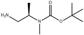 (R)-N2-BOC-N2-甲基丙烷-1,2-二胺 结构式