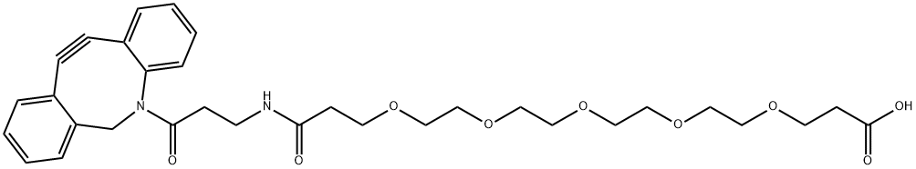 Azadibenzocyclooctyne-PEG4-acid Struktur