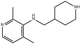 3-Pyridinamine, 2,4-dimethyl-N-(4-piperidinylmethyl)-,1871191-97-7,结构式