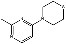 4-(2-甲基嘧啶-4-基)硫代吗啉 结构式