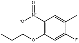 Benzene, 1-fluoro-2-methyl-4-nitro-5-propoxy- 化学構造式