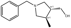 trans-1-Benzyl-4-methylpyrrolidine-3-methanol, 1877308-61-6, 结构式