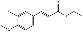 2-Propenoic acid, 3-(3-fluoro-4-methoxyphenyl)-, ethyl ester, (2E)- Struktur