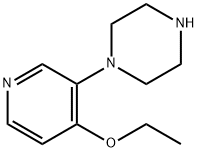 Piperazine, 1-(4-ethoxy-3-pyridinyl)- Structure