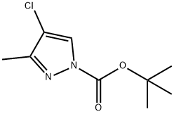 1H-Pyrazole-1-carboxylic acid, 4-chloro-3-methyl-, 1,1-dimethylethyl ester,1881288-95-4,结构式