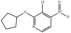 Pyridine, 3-chloro-2-(cyclopentyloxy)-4-nitro- 化学構造式
